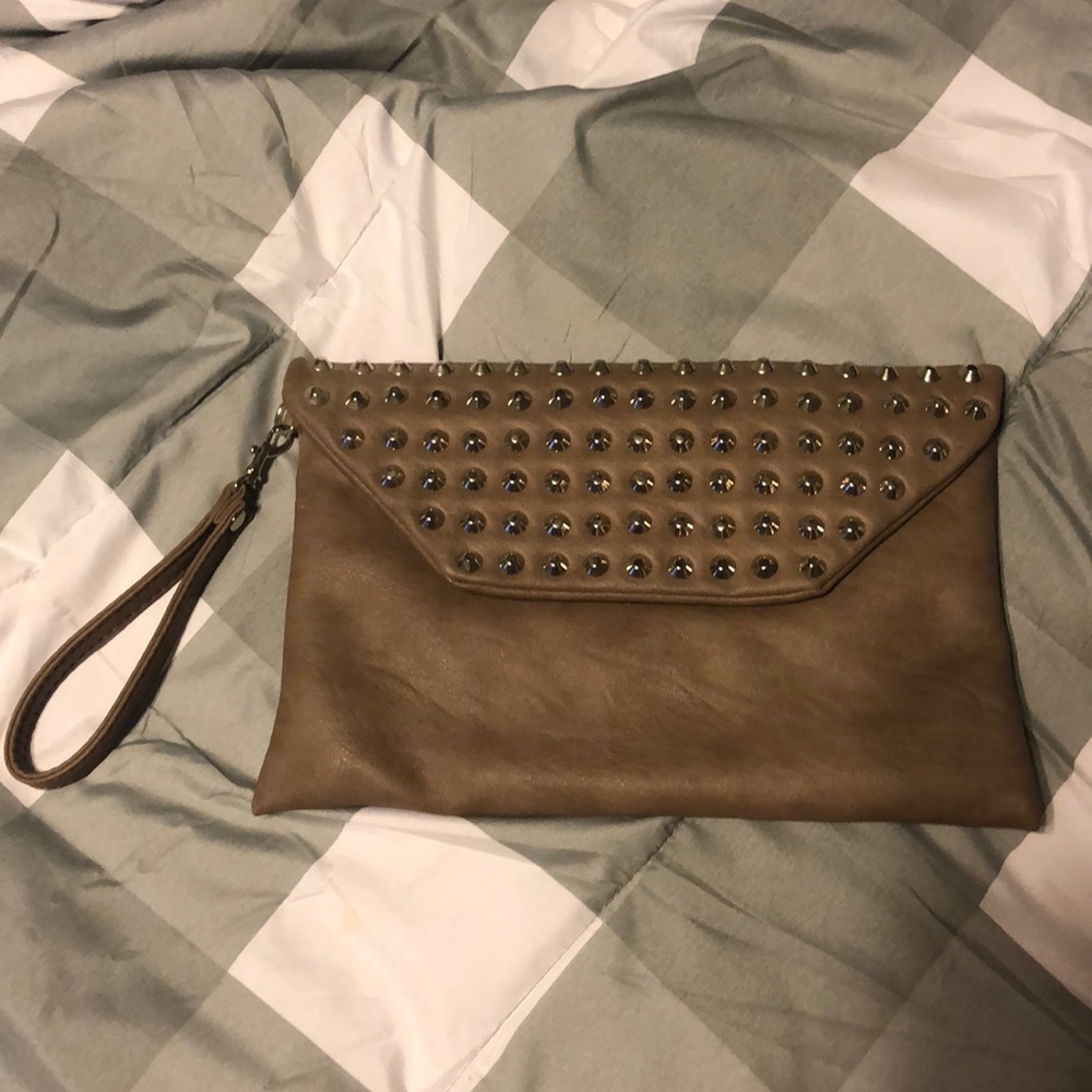 Express studded wristlet/clutch